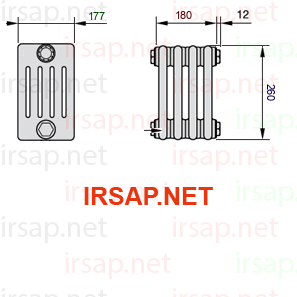 Радиатор IRSAP Tesi 50260/4 T14 CL 01